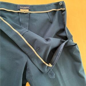 Piazza Sempione Teal Tailored Women's Dress Pants